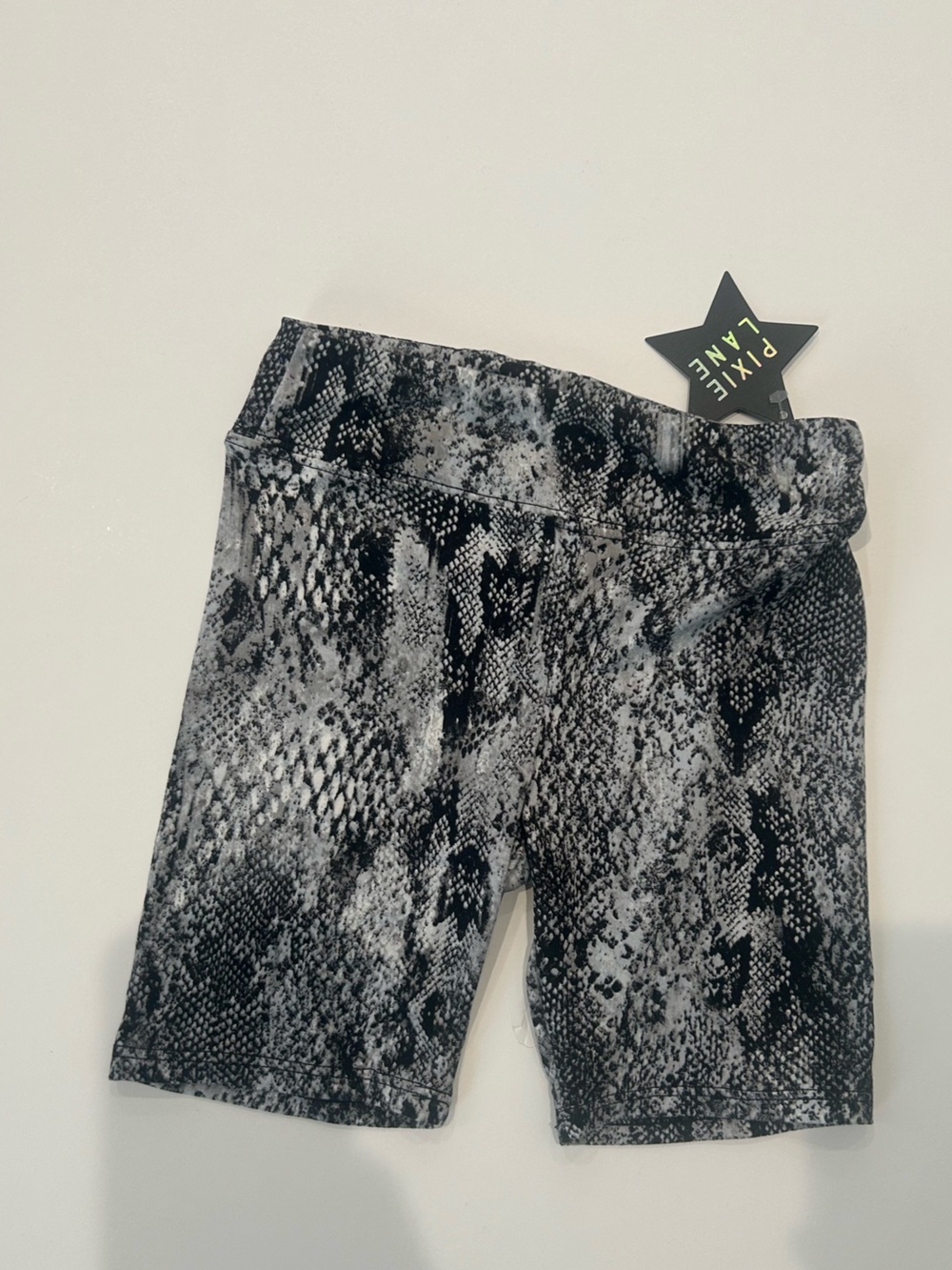 NWT Pixielane Snake Print Shorts - Black & Gray, Size 6